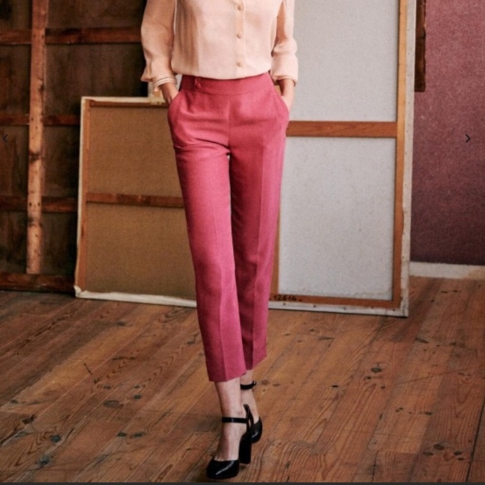 Sezane Georges Straight Cropped Pant 6 38